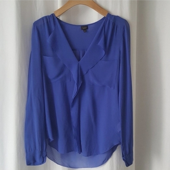 🇨🇦 Aritzia Babaton Blue Finley Blouse - Picture 7 of 16